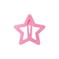 Pink glitter star snap hair clip for kids in a sweet Y2K candy style aesthetic - Glitter Rose (44)