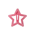 Glittery pink star-shaped Y2K BB hair clip with candy color finish for girls - Glitter Magenta (45)