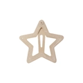 Star shaped hollow BB hair clip in creamy white with sparkling glitter finish - Glitter Beige (47)