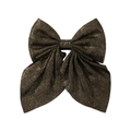 Elegante fermaglio per capelli con fiocco dorato e paillettes con finitura lucida - Oro Bronzo Brillantini (3)