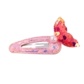 Pinza para el pelo con cola de sirena rosa para niñas con lentejuelas y detalle perla - Degradado Rosa Rojo Naranja