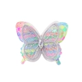 Barrette papillon 3D avec paillettes irisées et détails en strass étincelants pour fille - Rainbow (20)