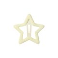 Y2K cream yellow star hair clip with glossy hollow design for girls hair styling - Creamy Yellow (21)
