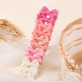 10-piece set of handmade 1.6 inch gradient pink macaron fabric bow hair clips for girls - Gradient Sweet Ten (10AE)