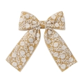 Pince à cheveux nœud jaune faite main avec broderie florale pour enfants et bébés - Jaune Vif (10)