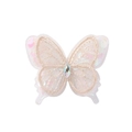 Barrette papillon 3D rose avec dentelle brodée, paillettes et détails en strass brillant - Cream Pink (21)