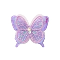 Pince à cheveux papillon en dentelle avec strass en violet clair et rose - Violet (25)