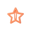 Vibrant orange star-shaped Y2K BB hair clip with a glossy painted finish for kids - Orange (9)