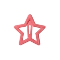 Pink star-shaped Y2K BB hair clip for children with glossy painted metal finish - Pink (15)