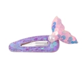 Mermaid tail sequin hair clip for girls with purple pink gradient and pearl accent - Iridescent Purple Pink Mermaid Tail (8)