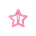Vibrant peach pink star-shaped BB hair clip with hollow-out design and metal lacquer finish - Peach Pink (13)