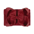 Deep red 6.3 inch jacquard bow headband with wide elastic nylon band for babies - Deep Red (260-037)