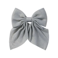 Elegante fermaglio per capelli a fiocco blu-grigio con glitter dorati per un look raffinato - Blu Grigio Brillantini (22)