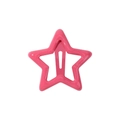 Y2K star-shaped BB hair clip for girls featuring a vibrant candy pink lacquer finish - Hot Pink (14)
