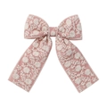 Barrette nœud rose faite main avec broderie florale pour filles et bébés - Gentle Pink (15)