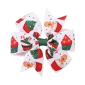 Fiocco natalizio bianco con omino di pan di zenzero e stampe festive per bimbe - Stile Stampa Omino Di Pan Di Zenzero E Dolci (3)