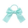 Mint green swallowtail bow hair tie made of premium silk satin with elastic band - Mint Green (34)
