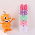 10-piece set of waffle fabric butterfly hair clips in macaron colors for girls - Multi-Color Waffle Mix (10CC)