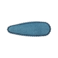 Deep teal faux fur teardrop snap hair clip with scalloped decorative edges for girls - Deep Teal (7)