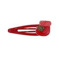 Barrette de Noël en forme de sac de chance avec nœud vert sur clip rouge émaillé - Style Sac de Chance de Noël (8)