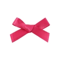 Close-up of a magenta satin ribbon bow hair clip with detailed twill weaving texture - 14 / Please Contact Customer Service For Color/set Information.