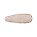 Classic cream fleece teardrop hair clip with scalloped edges for children hair styling - Beige (21)