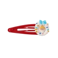 Barrette BB en métal rouge avec ange en résine, couronne blanche et nœud bleu pour enfant - Style Couronne d'Ange (13)