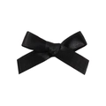Mini 4.5cm black ribbon bow hair clip for girls with elegant satin fabric texture - Black