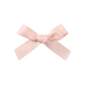 Mini light pink satin ribbon bow hair clip for girls with smooth silky texture - Light Pink