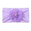 Fascia elastica lilla per neonata con morbido fiore in rete per occasioni speciali - Lilla (14)