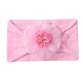 Fascia in nylon rosa con fiore in pizzo 3D per neonati e bambine piccole - Rosa (16)