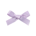 Mini 4.5cm lavender satin ribbon bow hair clip for girls with a shiny polished finish - Lavender