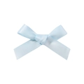 Mini light blue satin ribbon bow hair clip for girls with a glossy finish - Light Blue (17)
