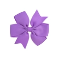 Vue détaillée de la texture du ruban gros-grain violet sur la pince à cheveux artisanale - Violet (5)
