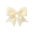 Off-white grosgrain ribbon swallowtail bow hair clip for girls with ribbed texture - Light Beige (824)