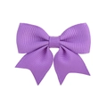 Charming light purple grosgrain ribbon swallowtail bow hair clip for girls - Purple (5)