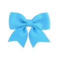 Sky blue grosgrain ribbon swallowtail hair bow clip for girls daily hair accessories - Light Blue (7)