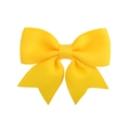 Children's yellow grosgrain ribbon swallowtail bow hair clip for girls' daily wear - Yellow (10)