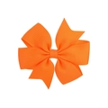 Barrette à cheveux pour enfant en ruban gros-grain orange vif avec nœud papillon - Orange (9)