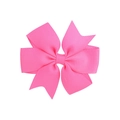 Barrette à cheveux rose vif en ruban gros-grain avec design en queue d'aronde - Rose Vif (13)