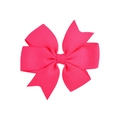 Pince à cheveux artisanale avec nœud en ruban gros-grain rose vif pour enfants - Magenta (14)