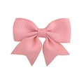 Pink grosgrain ribbon bow hair clip with swallowtail design for girls hair accessories - Light Pink (16)
