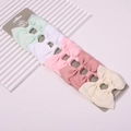 Lot de 5 barrettes à nœuds pour filles aux couleurs pastel sur carte de support - Couleurs Pastel Douces (5) - Grand