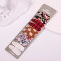Lot de 10 barrettes BB à fleurs et dentelle sur carte de présentation Princesse - Ensemble de Dentelle Florale Ton Sombre (11)