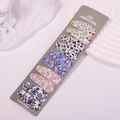 Lot de 10 barrettes BB en tissu fleuri faites à la main sur carte de présentation - Ensemble Floral Multicolore Frais (13)