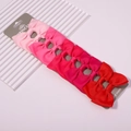 5-piece set of gradient red ribbon bow hair clips for girls on display card - Red Series (9) - Large