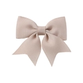 Elegant swallowtail grosgrain ribbon bow hair clip in soft light pink for young girls - Light Apricot (818)