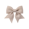 Classic cream grosgrain ribbon bow hair clip with swallowtail design for girls - Champagne (823)