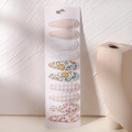 Set di 10 fermagli per capelli in tessuto con motivi floreali, pizzo e pois - Stile a Pois Beige e Ricamo (10AB)