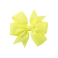 Nœud à cheveux fait main en ruban gros-grain jaune citron pour enfants - Jaune (32)